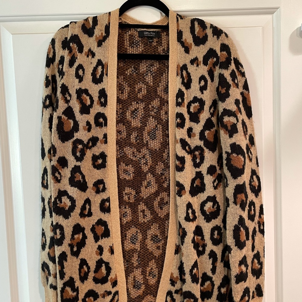 Leopard print cardigan